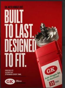 GK Auto Hinges Bit for Aluminium